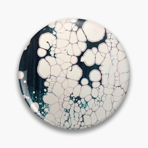 Item preview, Aqua Cells – Abstract Teal and Cream Cellular Pour Painting Texture designed and sold by BuckaBaby.