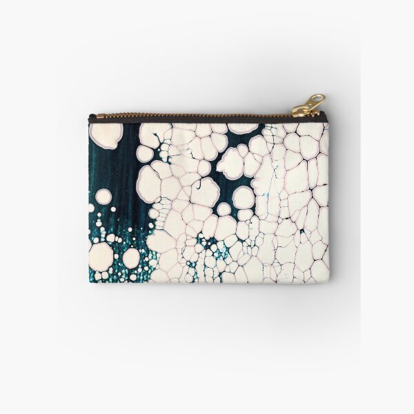 Item preview, Aqua Cells – Abstract Teal and Cream Cellular Pour Painting Texture designed and sold by BuckaBaby.