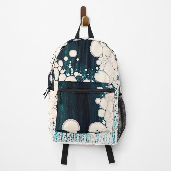 Item preview, Aqua Cells – Abstract Teal and Cream Cellular Pour Painting Texture designed and sold by BuckaBaby.
