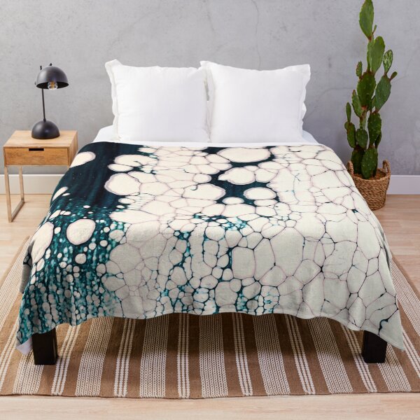 Item preview, Aqua Cells – Abstract Teal and Cream Cellular Pour Painting Texture designed and sold by BuckaBaby.