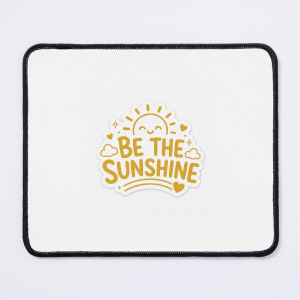 Item preview, Be The Sunshine Sticker | Cute Yellow Aesthetic Motivational Decal designed and sold by Cozy Art Studio.