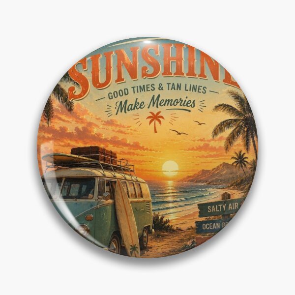 Item preview, Vintage Surf Van Sunset Beach Poster designed and sold by freackly.