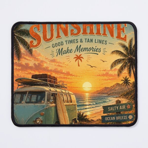 Item preview, Vintage Surf Van Sunset Beach Poster designed and sold by freackly.