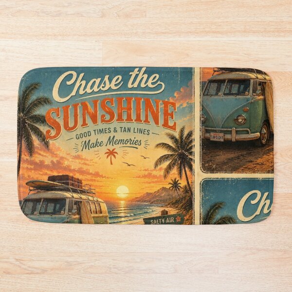 Item preview, Vintage Surf Van Sunset Beach Poster designed and sold by freackly.