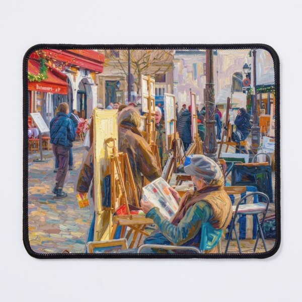 Item preview, Montmartre Paris Place du Tertre Art Market Painting designed and sold by CARRAANN.