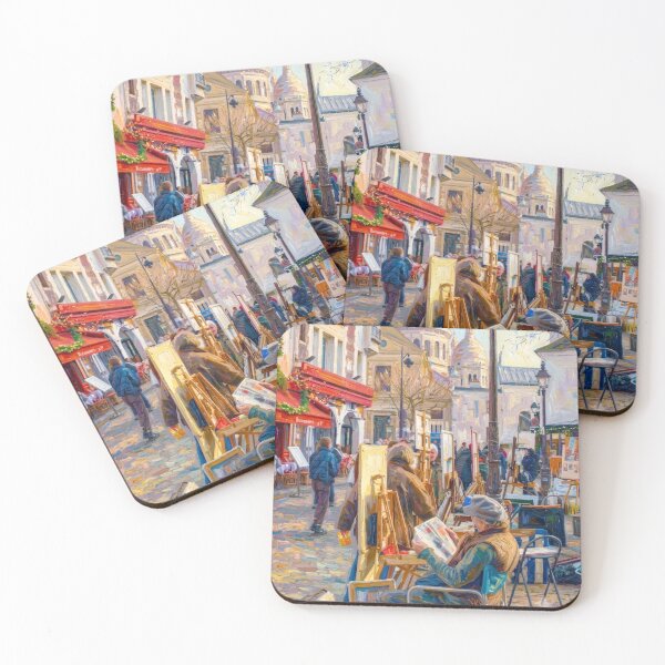 Item preview, Montmartre Paris Place du Tertre Art Market Painting designed and sold by CARRAANN.