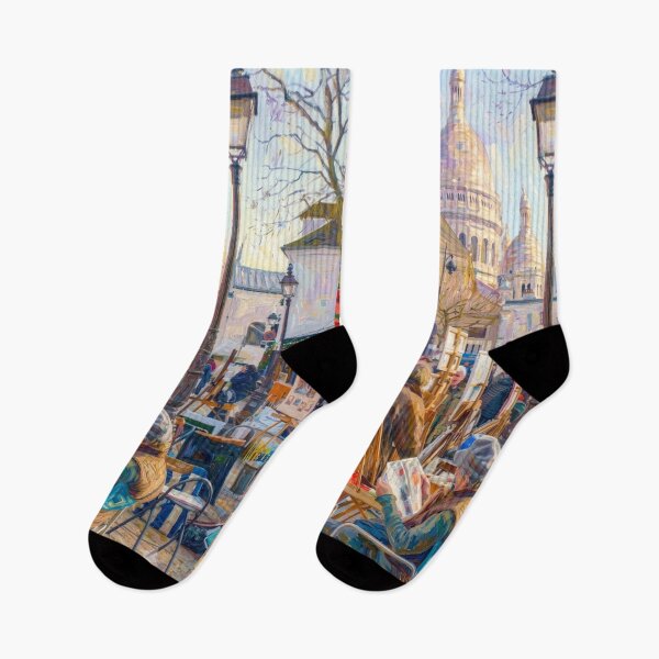 Item preview, Montmartre Paris Place du Tertre Art Market Painting designed and sold by CARRAANN.
