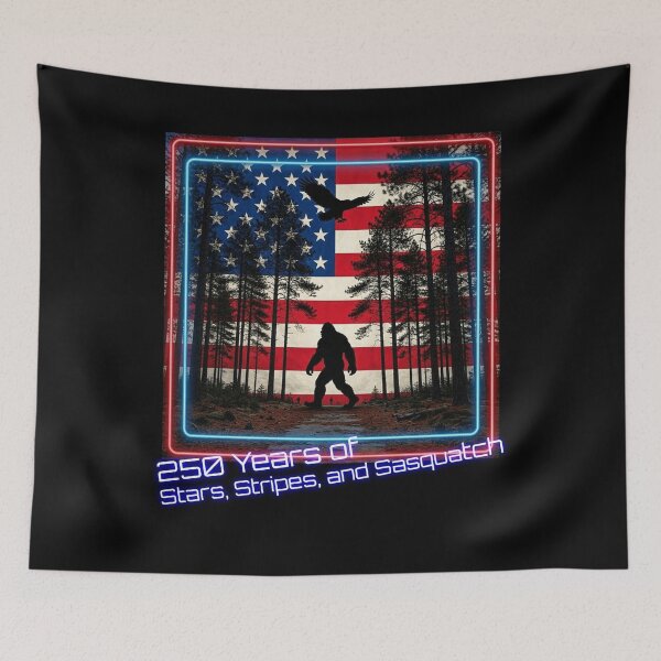 Item preview, Stars Stripes and Sasquatch 250 Years  designed and sold by Studioeightysix.