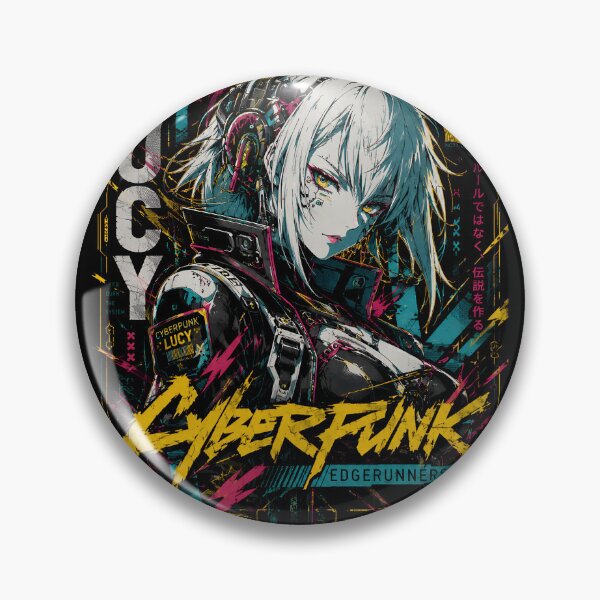 Item preview, Cyberpunk Netrunner Lucy - Futuristic Anime Girl Neon Streetwear designed and sold by saamessart.