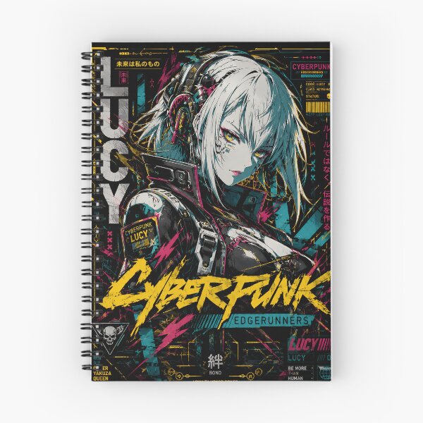 Item preview, Cyberpunk Netrunner Lucy - Futuristic Anime Girl Neon Streetwear designed and sold by saamessart.
