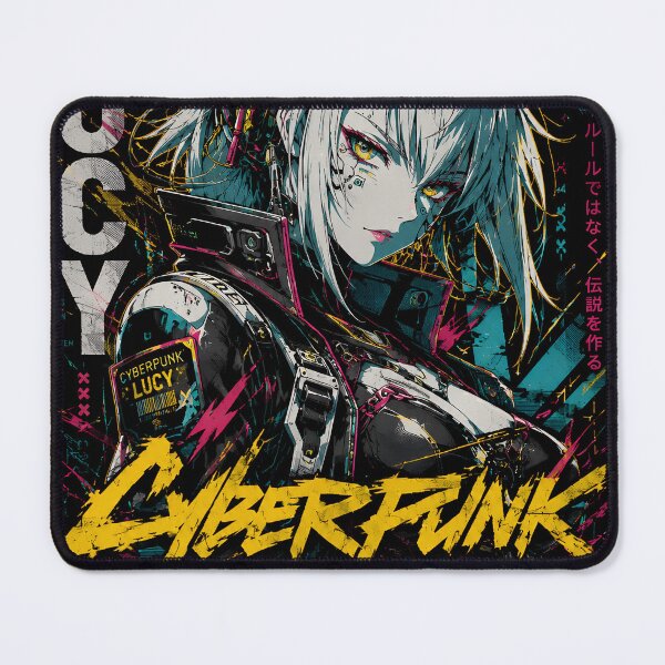 Item preview, Cyberpunk Netrunner Lucy - Futuristic Anime Girl Neon Streetwear designed and sold by saamessart.
