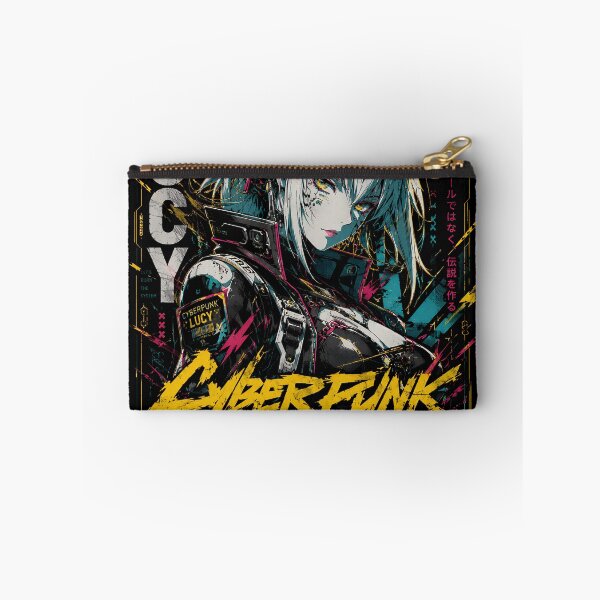 Item preview, Cyberpunk Netrunner Lucy - Futuristic Anime Girl Neon Streetwear designed and sold by saamessart.