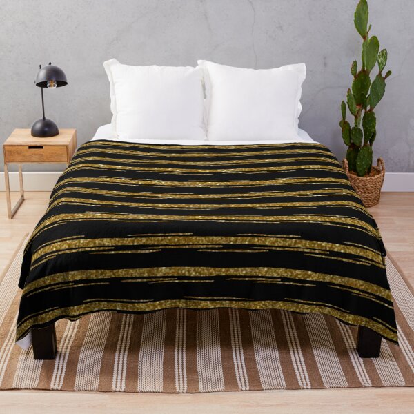 Item preview, Gold Glitter Horizontal Stripes, Hand Drawn Luxury Pattern designed and sold by SweetLilith.