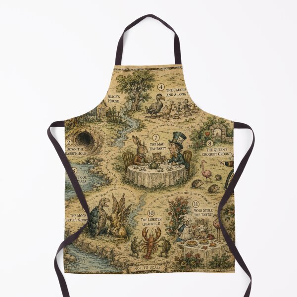 Item preview, Alice in Wonderland Vintage Map Illustration Book Lovers designed and sold by RickE.