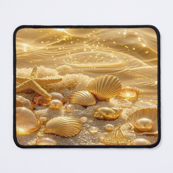 Item preview, Golden Seashells and Pearl Treasures designed and sold by Graphicalz.