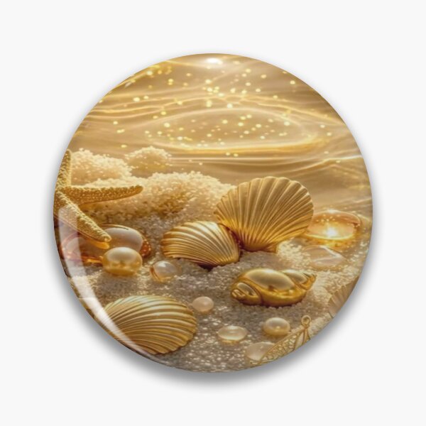 Item preview, Golden Seashells and Pearl Treasures designed and sold by Graphicalz.