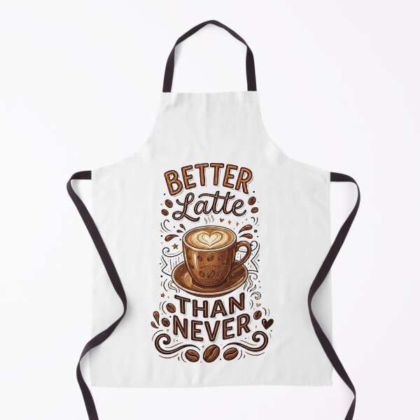 Item preview, Better Latte Than Never – Funny Coffee Pun & Cafe Art Design designed and sold by DesignsCreative.