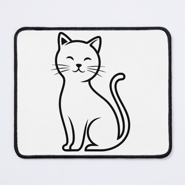 Item preview, Minimalist Cute Cat Happy Line Art Illustration designed and sold by Orviona.