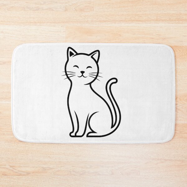 Item preview, Minimalist Cute Cat Happy Line Art Illustration designed and sold by Orviona.