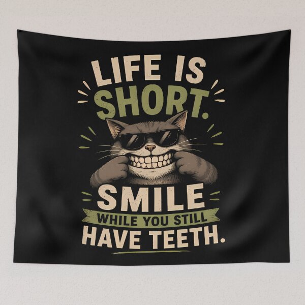Item preview, Life Is Short Smile While You Have Teeth designed and sold by Linework Studio.