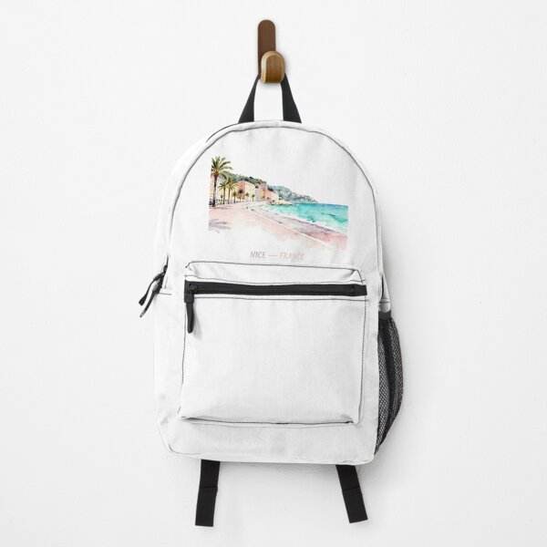 Item preview, Sunny Watercolor Promenade In Nice France designed and sold by drchzak.