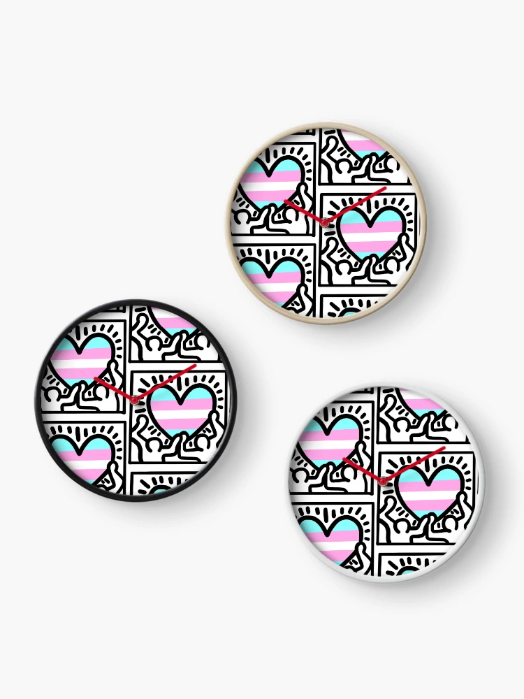 Thumbnail 3 of 4, Clock, Trans Rights Are Human Rights. designed and sold by Raincow.