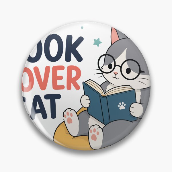 Item preview, Book Lover Cat Cute Reading Cat Bookworm Illustration for Book Lovers designed and sold by banglalook.