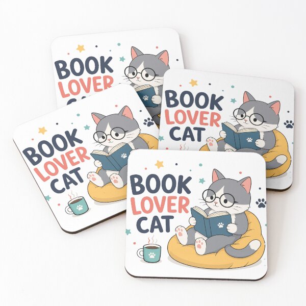 Item preview, Book Lover Cat Cute Reading Cat Bookworm Illustration for Book Lovers designed and sold by banglalook.
