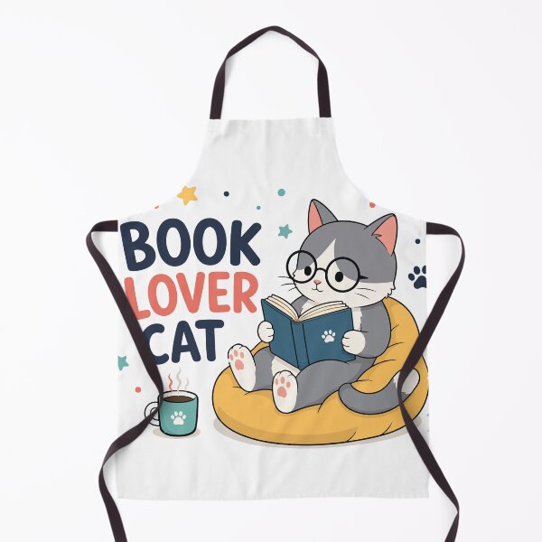 Item preview, Book Lover Cat Cute Reading Cat Bookworm Illustration for Book Lovers designed and sold by banglalook.