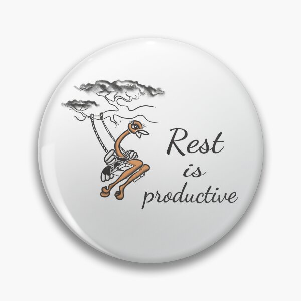 Item preview, Rest Is Productive Ostrich | Self Care Relaxing Bird Design designed and sold by Samaya-.