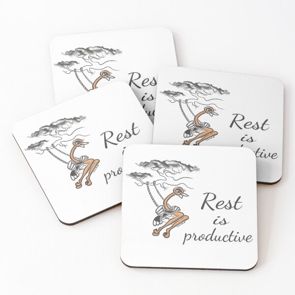 Item preview, Rest Is Productive Ostrich | Self Care Relaxing Bird Design designed and sold by Samaya-.