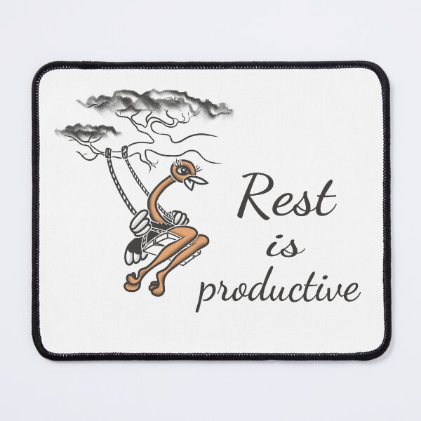 Item preview, Rest Is Productive Ostrich | Self Care Relaxing Bird Design designed and sold by Samaya-.