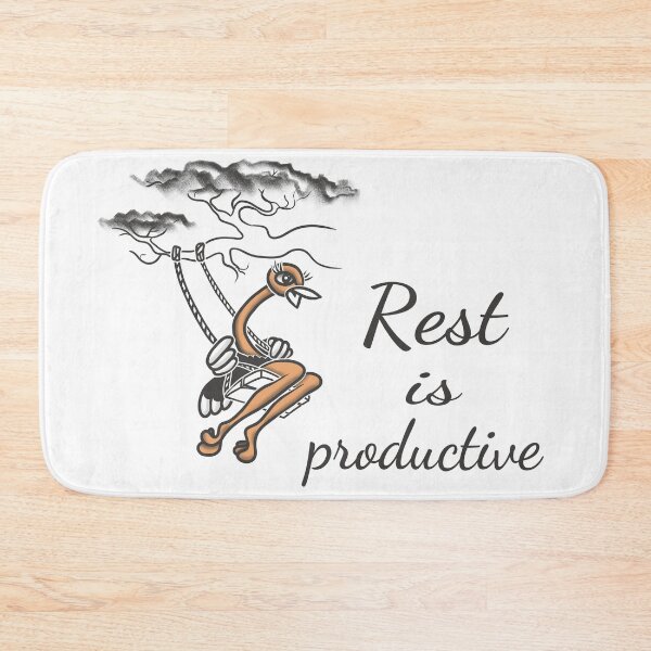 Item preview, Rest Is Productive Ostrich | Self Care Relaxing Bird Design designed and sold by Samaya-.