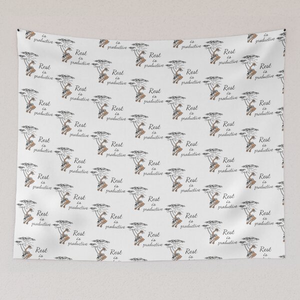 Item preview, Rest Is Productive Ostrich | Self Care Relaxing Bird Design designed and sold by Samaya-.