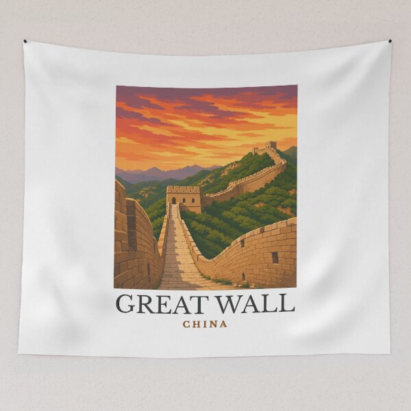 Aperçu de l'œuvre La Grande Muraille - Chine créée et vendue par GoodOldVintage.