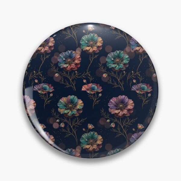 Item preview, Midnight Rainbow Poppies – Elegant Floral Pattern designed and sold by CunningMaskPrints.