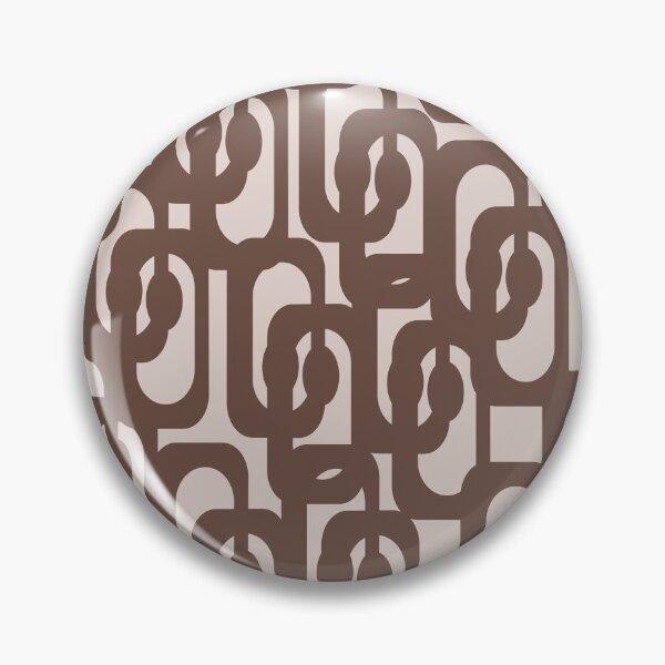 Item preview, Mid Century Modern Abstract Geometric Loops Pattern in Brown designed and sold by kierkegaard.