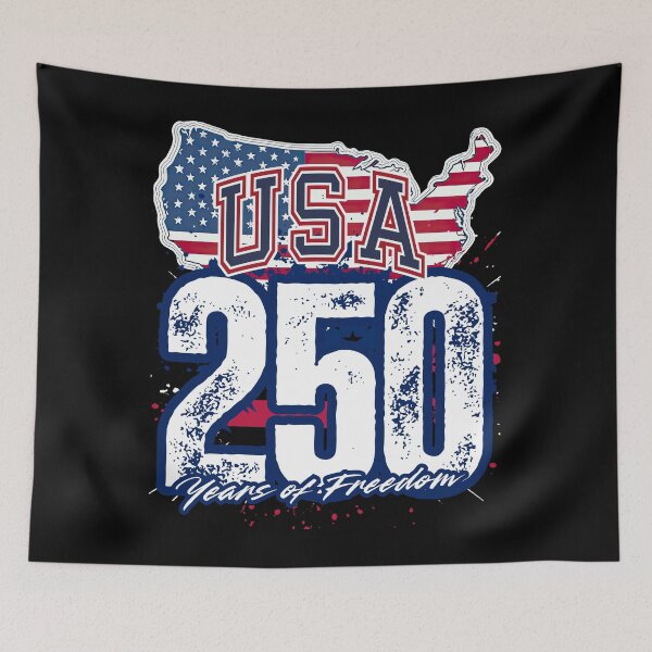 Item preview, USA 250 Years of Freedom Distressed Flag Map — Patriotic America 250 Anniversary Design designed and sold by GFamilyC.