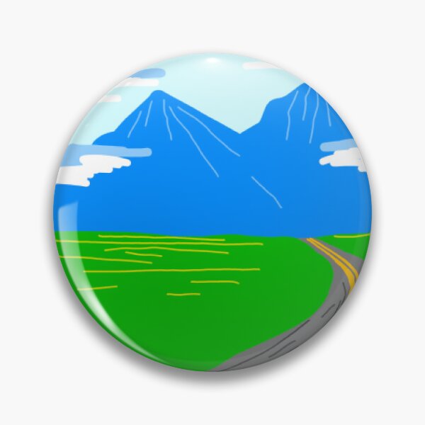 Item preview, Minimalist Road to Blue Mountain Drawing designed and sold by AlpineVortex.