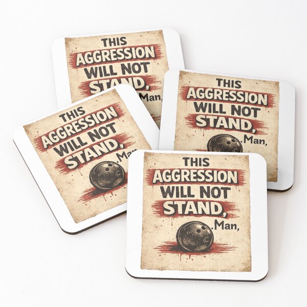 Item preview, This Aggression Will Not Stand, Man — Big Lebowski Quote Nostalgia Shirt designed and sold by CerealBoxInk.