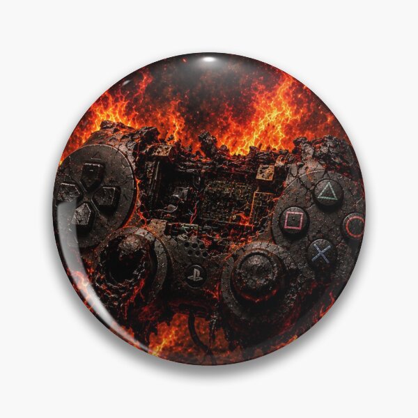 Item preview, Game Over Flaming Controller Gaming Art designed and sold by EduardTT.