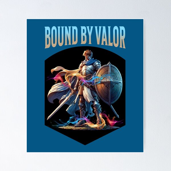 Item preview, Bound by Valor Fantasy Knight Warrior – Medieval Hero Adventure Design designed and sold by Sachie's Studio.