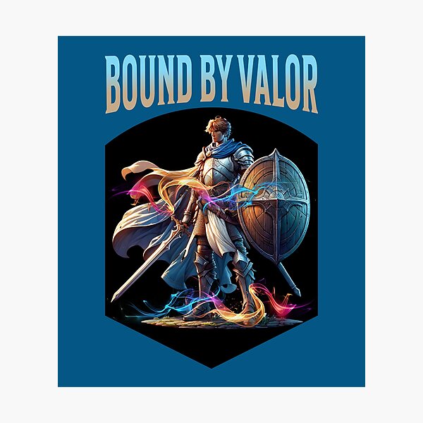 Item preview, Bound by Valor Fantasy Knight Warrior – Medieval Hero Adventure Design designed and sold by Sachie's Studio.