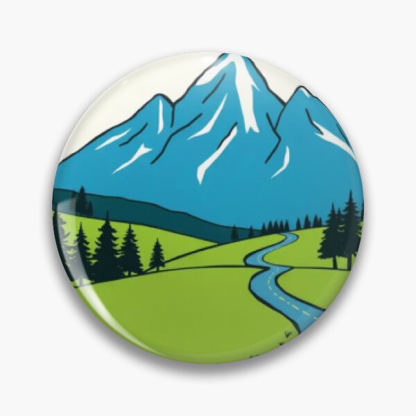 Item preview, Winding Blue Highway to Alpine Mountain Graphic designed and sold by AlpineVortex.