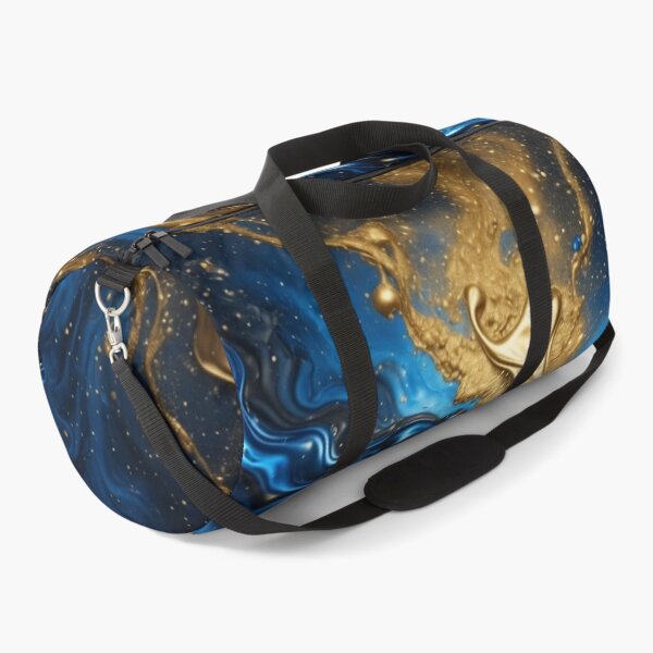 Item preview, Blue Gold Metallic Fluid Swirl designed and sold by Pioneer Spirit Market.