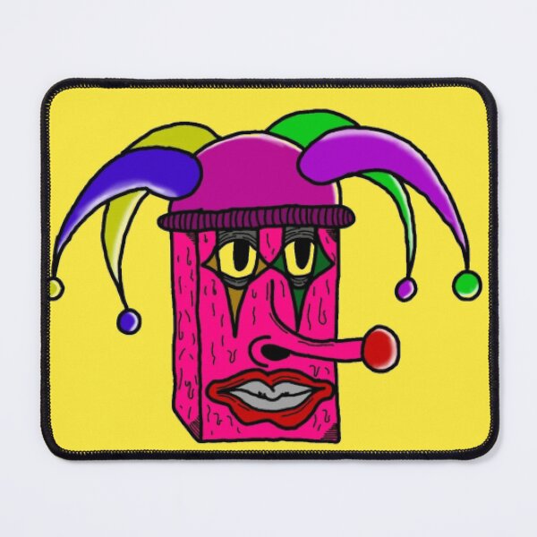 Item preview, Surreal Pink Jester Block Character Graphic designed and sold by AlpineVortex.