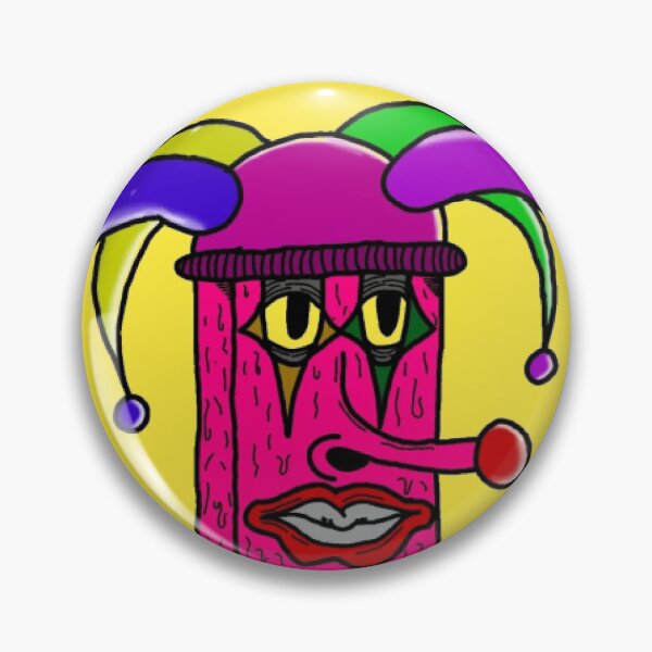 Item preview, Surreal Pink Jester Block Character Graphic designed and sold by AlpineVortex.