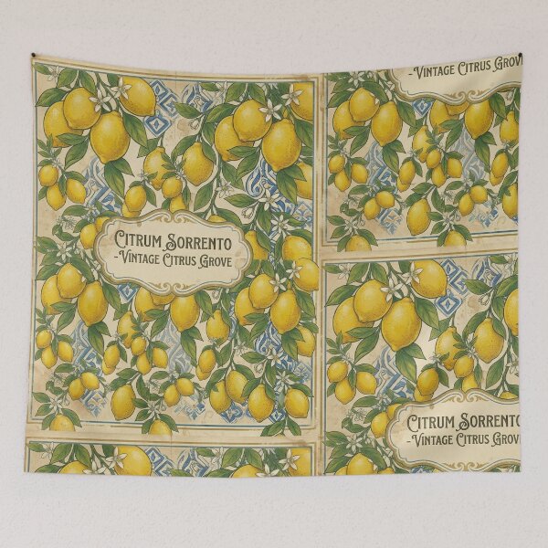 Item preview, Vintage Citrum Sorrento Lemon Citrus Grove Poster designed and sold by freackly.
