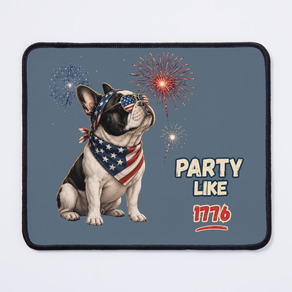 Item preview, Party Like It’s 1776 Frenchie designed and sold by Kattiapawstudio.
