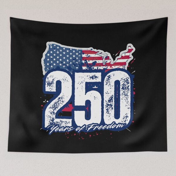 Item preview, 250 Years of Freedom Distressed Flag Map — Patriotic America 250 Anniversary Design designed and sold by GFamilyC.